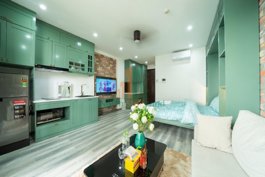 Choáng ngợp trước căn hộ sang xịn Vinhomes D’Capitale, 1 phòng ngủ, đầy đủ nội thất, dành cho người đẳng cấp thuê, khu vực quận Cầu Giấy. 1